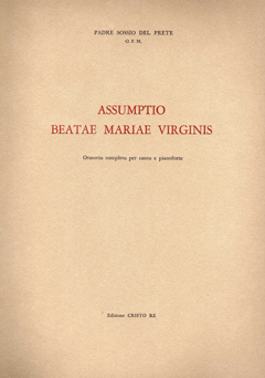 La copertina dello spartito 'Assumptio Beatae Mariae Virginis'