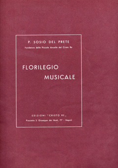 La copertina dello spartito 'Florilegio musicale'